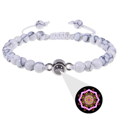 Bracelet avec projection d'un mandala des 9 fréquences sacrées