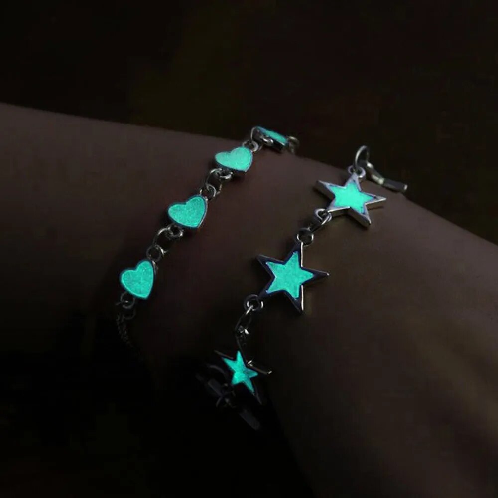 Bracelet en Pierre Naturelle Lumineuse pour la Méditation, Charme de Lotus et Perles Lumineuses dans l'Obscurité, Unisexe